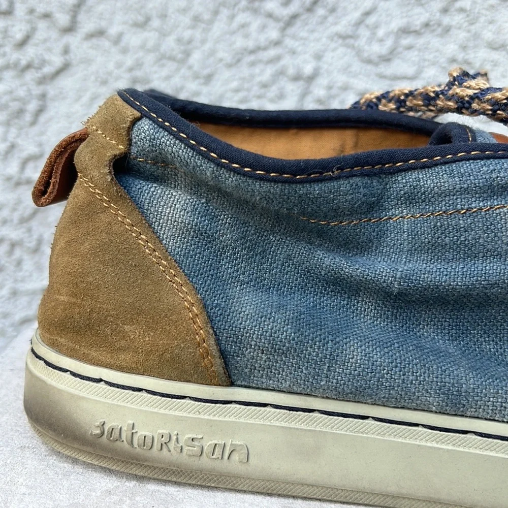 Men's Casual Blue Canvas Yasuragi Low-Top Sneakers (RARE)